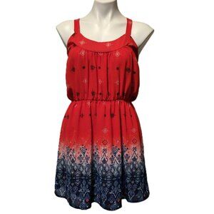 ❤️ 4/$20 Rewind sleeveless dress Women's medium Red white blue Adjustable straps